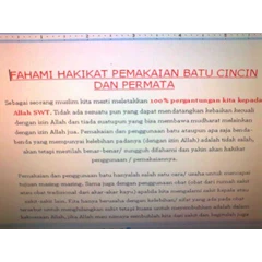 hakikat pemakaian batu cincin dan permata