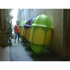 lampion kubah segi enam
