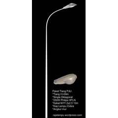 paket tiang pju dan lampu pju 09m