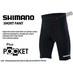 celana sepeda shimano pocket model ketat ( dengan kantung hp anti jatuh)