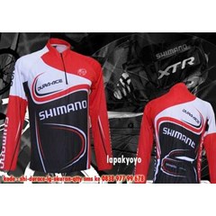 jersey sepeda shimano dura-ace lengan panjang bahan pori dryfit ( adem)