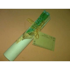 undangan kipas bambu separo