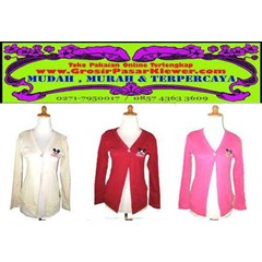 cardigan fashion abg - w786 cardigan sweater vanilla - rp. 26.000