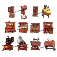 pajangan kulkas vintage machine