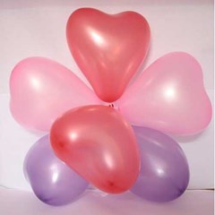 balon hati metalik