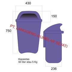 ukuran tempat sampah | design tempat sampah | layout tempat sampah