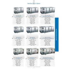 crown stainless steel under counter / glass door chiller