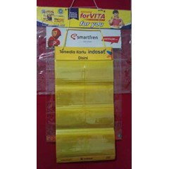 hanger gantung plastik mika voucher