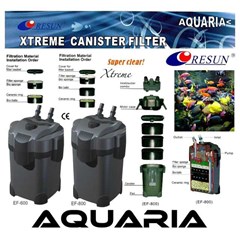 resun external filter xtreme series • filter akuarium external resun ef-600, ef-800