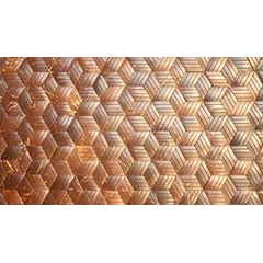 coconut shell panels - dark chakra lined