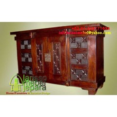 antique kawung tv cabinet