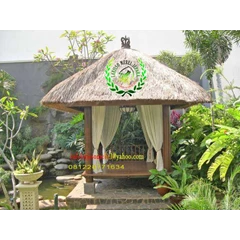 gasebo coconut tree reed roof jepara