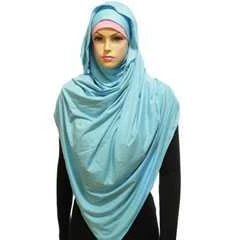 pashmina rayon biru muda