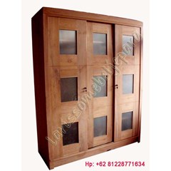 beli lemari pakaian minimalis slading 3pintu kaca