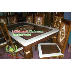 sun minimalist dining table and chairs