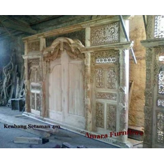 gebyok pintu gapura motif kembang setaman 4m