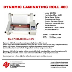 mesin laminating ; laminator dynamic 480 roll