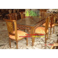 3dimensi kerawangan dining table set