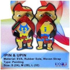 sandal lucu-upin-ipin