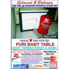 puri baby table 01 tempat mandi & lemari baju bayi
