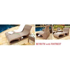 kursi malas beyruth with footrest