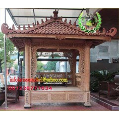 gazebo teak wood full carving
