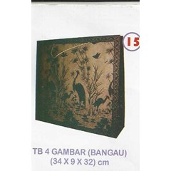 tas paperbag tb4 gambar bangau ukuran: 45x9x32cm