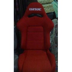 jok racing bride merah bahan kain