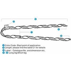 preformed/ preformed dead end/ formed/ guy grip/ guygrip 22, 35, 70