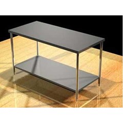 meja stainless dengan undershelf ( 2 tingkat)