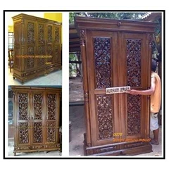 almari peluru krawang 2 pintu.almari jati pintu ful ukir.almari jati jepara