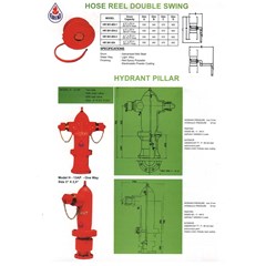 fire hose reel double swing, complete with stop valve and nozzle, + 62.21.5330430; 53671197; dia 1