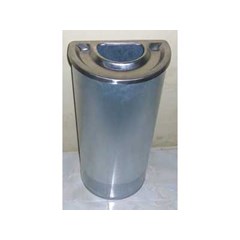 tempat sampah stainless / dust bin stainless setengah lingkaran