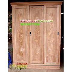 lemari minimalis 3pintu sleding model aret