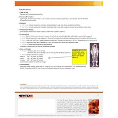 aluminized suit fire entry suit zetex 3000, 2000, 850, 750, 550, 150 series