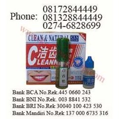 pemutih gigi clean& natural, aman, asli, permanen& terbukti.08172844449