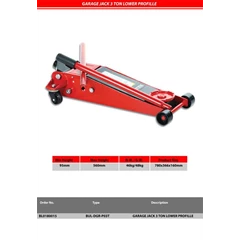 bullocks dongkrak buaya putar, garage jack lower profile 3 ton