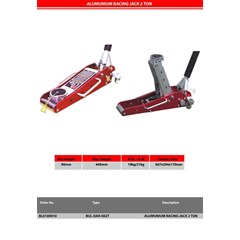 bullocks dongkrak buaya aluminium ( racing) 2 ton