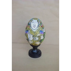 wooden duck egg painting with 