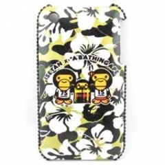 rhinestone bling hard case for hiphone 3g / 3gs-monkey family