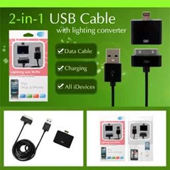 2-in-1 cable converter with lightning