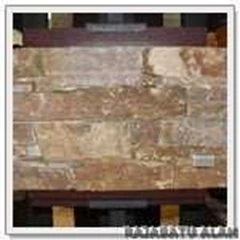 panel batu alam gold color