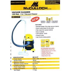 mcculloch mb 23 rt vaccum cleaner