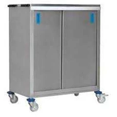 stainless steel trolly cabinets with doors swing