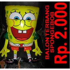 balon terbang spongebob