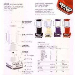 kitchen aid blender ultra power 5ksb52e rp 3.350.000