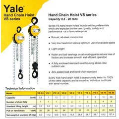chain hoist yale vs series