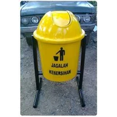 tempat sampah model penyangga besi