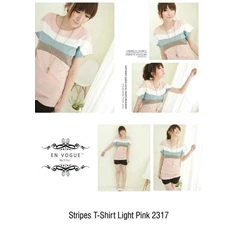 stripes t-shirt light pink enc22402