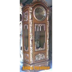 jam bandul antik jati ukir jba 04